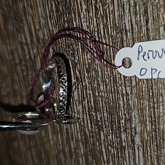 New Pink Peruvian opal snake 🐍 ring Sterling Silver size 7.5 - Picture 8 of 8